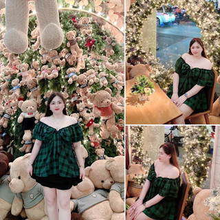 [BigSize 65-90kg]Áo trễ vai thắt dây