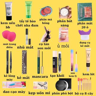 Bộ Trang Điểm [ 20 MÓN ] Đầy Đủ Makeup/Trang Điểm Cá Nhân /Trang Điểm Đi Tiệc Ảnh Thật Shop Tự Chụp