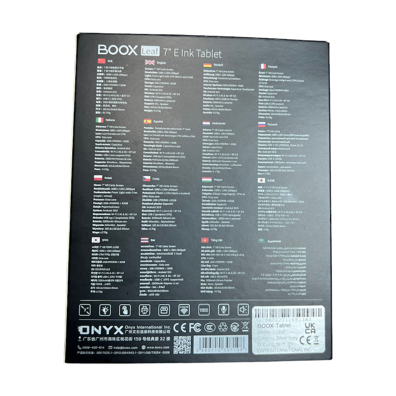 Máy Đọc Sách Boox Leaf FullBox Như Mới - Tặng Kèm Ốp Da Hít Chính Hãng