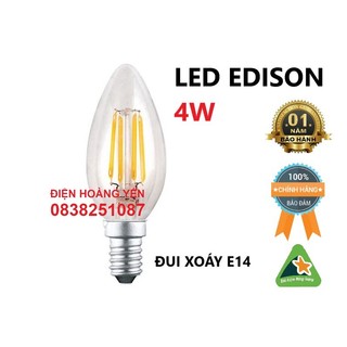 Bóng Đèn LED Edison C35 Ánh Sáng Vàng Hình Quả Nhót đui e14 đui e27