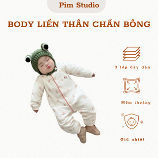 Body Liền Thân Trần Bông Mỏng Nhẹ, Body Cài Thẳng Dài Tay YeeHoo Nỉ Bông Dày Giữ Ấm Cho Bé Phong Cách Hàn Quốc Từ 3-15kg