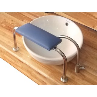 Gác chân inox 304 tròn có nệm để làm móng cho tiệm nail | Thế Giới Ghế Nail