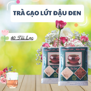 Trà Gạo Lứt Đậu Đen, 40 Túi Lọc, Đẹp Da, Giảm Cân, Trẻ Lâu - Trà Đông Y Việt