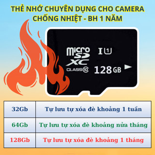 Thẻ nhớ 128Gb, 64Gb, 32Gb chuyên dụng cho camera - chống nhiệt cực tốt (BH 1 năm)