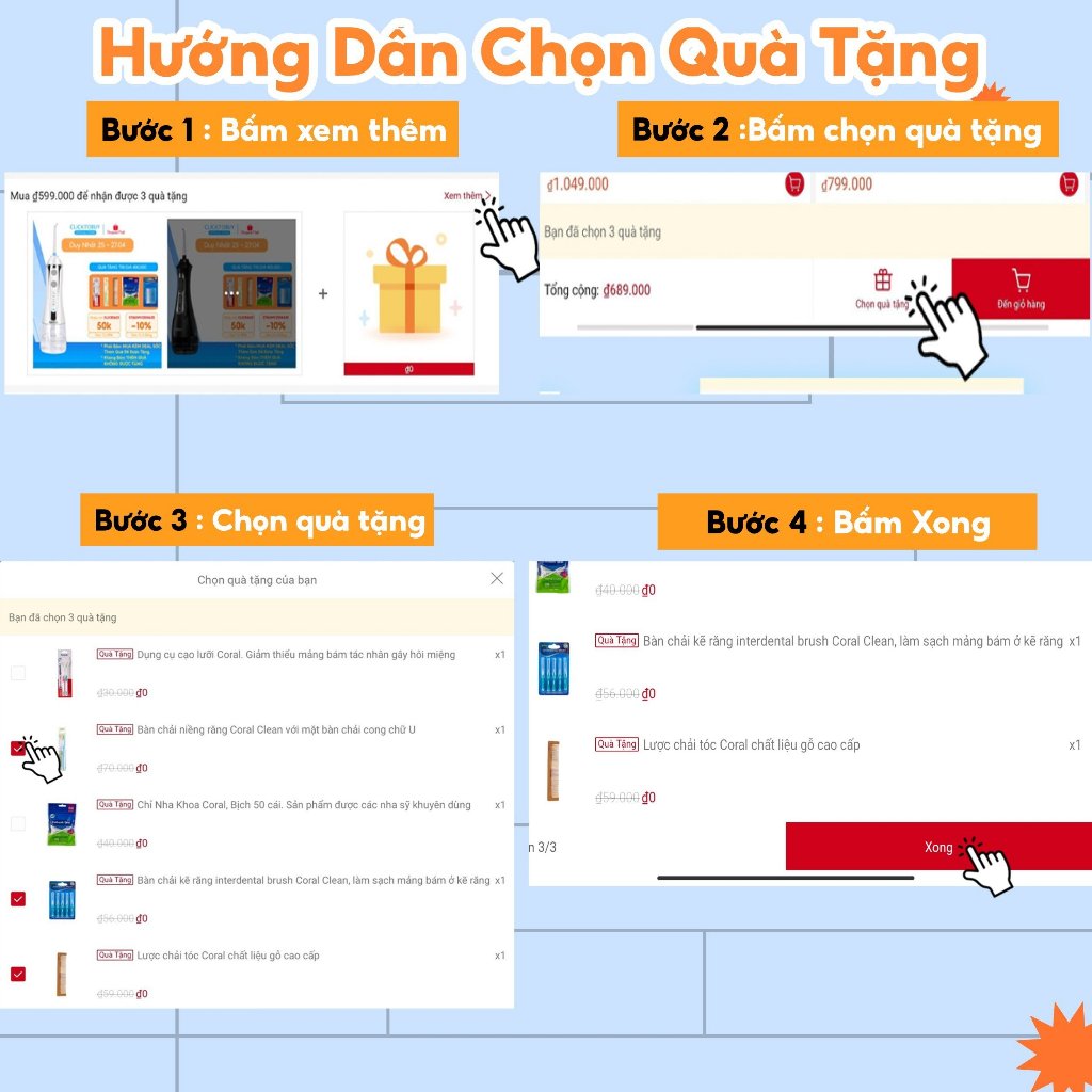 Tăm nước mini du lịch h2ofloss HF10  , phiên bản mini của h2ofloss hf6