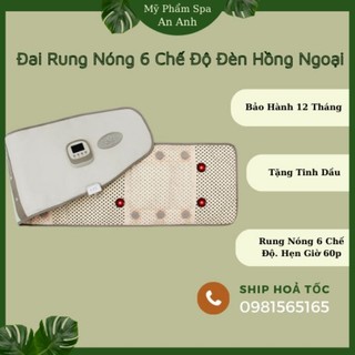 Đai quấn nóng rung masage giảm béo hồng ngoại cao cấp 6 chế độ