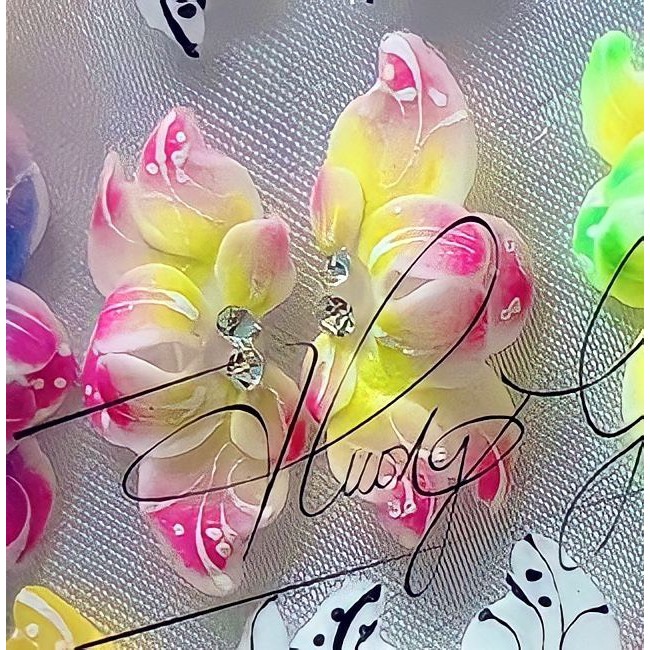 Hoa bột - hoa nail - hoa mắt mèo
