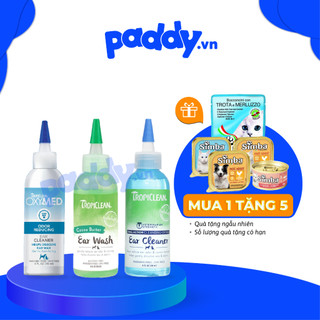 Dung Dịch Vệ Sinh Tai Chó Mèo Tropiclean Oxymed (118ml)