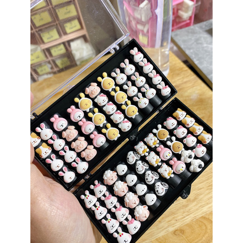 Charm vẽ thú bột Nail bảng B