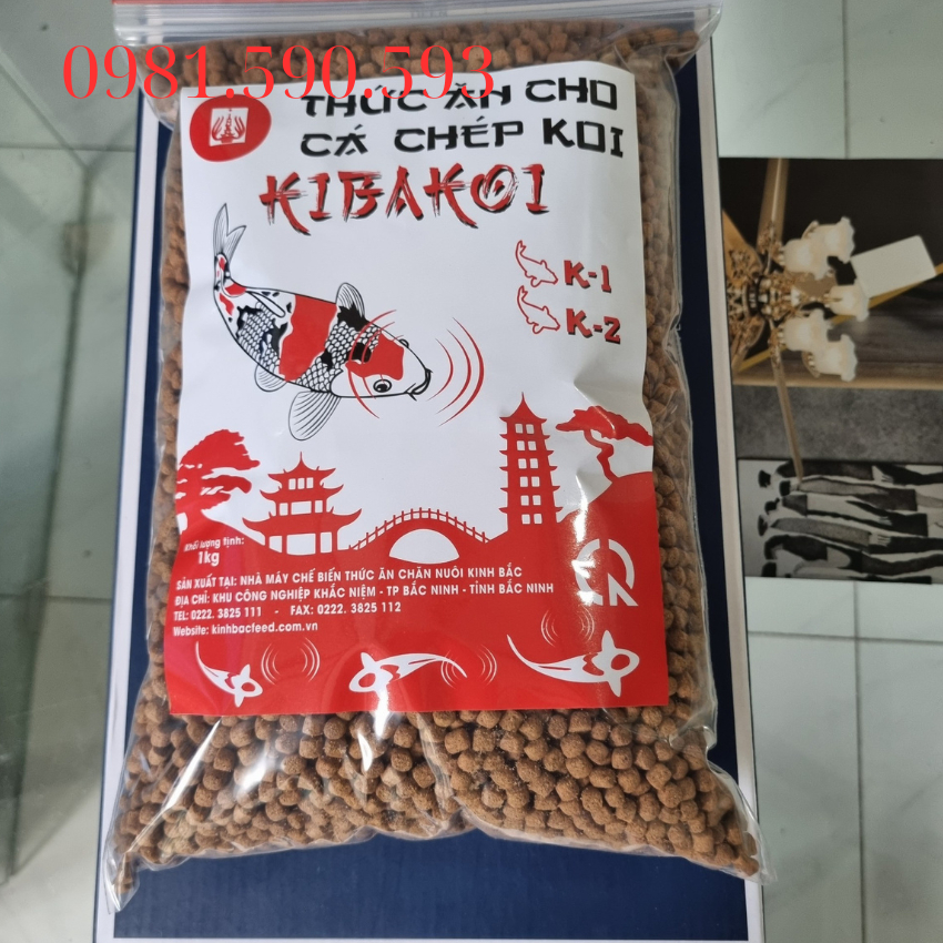 Cám cá Koi Kibakoi 2 trong 1 - cho cá Koi - - tăng size mạnh, lên màu chuẩn độ đạm cao hàng công ty