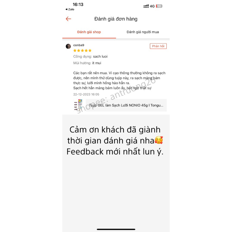 Tuýp GEL làm Sạch Lưỡi NONIO 45g l Tongue Cleaner Gel ; @COSME