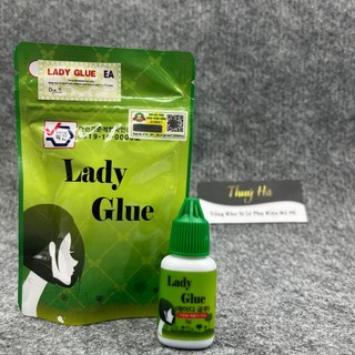 Keo nối mi Lady Glue Xanh Hàn Quốc khô 4-5s_5ml_Chính Hãng_dùng tạo fan_nối mi_dụng cụ mi_Thúy Hà