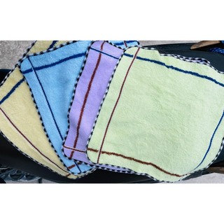 Khăn lau mặt cotton cho trẻ em kể viền, KT 25x25cm