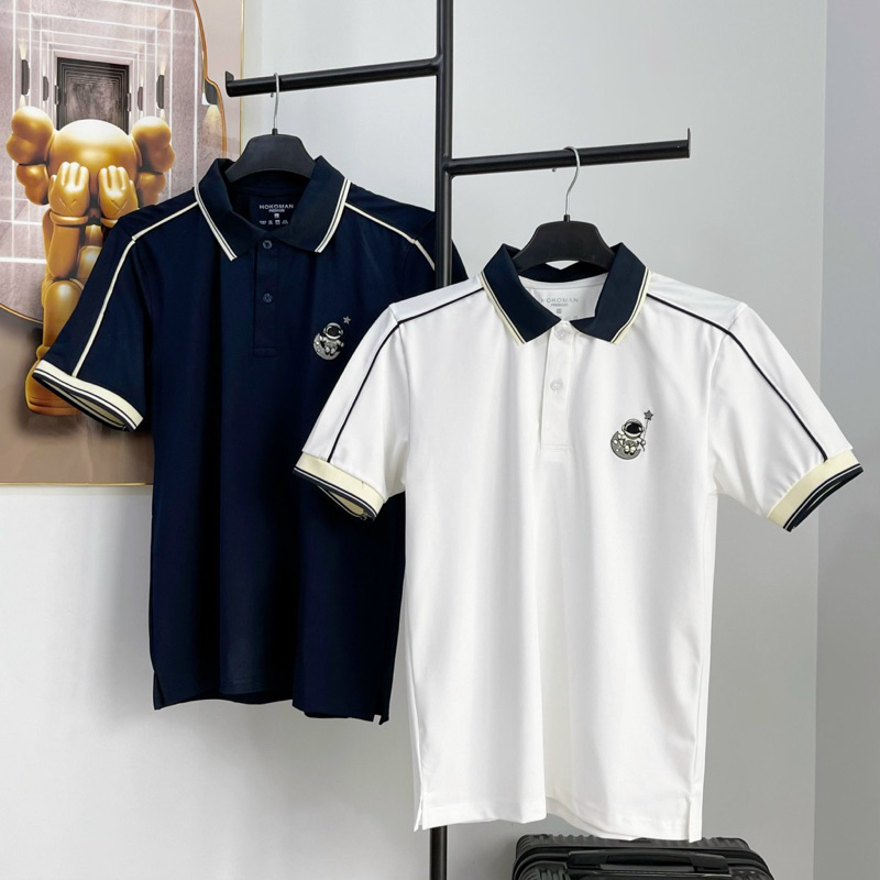 Áo Thun Cá Sấu Polo Nam PHỐI VIỀN TAY THÊU HÌNH PLTN