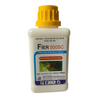 Thuốc trừ nhện đỏ hai cây trồng Fier 500SC chai 100ml; nhện đỏ hại cây hoa hồng, hoa mai, ăn trái, cây trồng khác.
