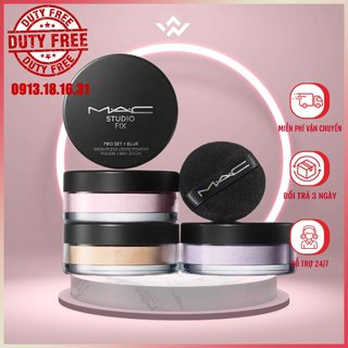 Phấn phủ bột mac studio fix pro set + blur weightless loose powder