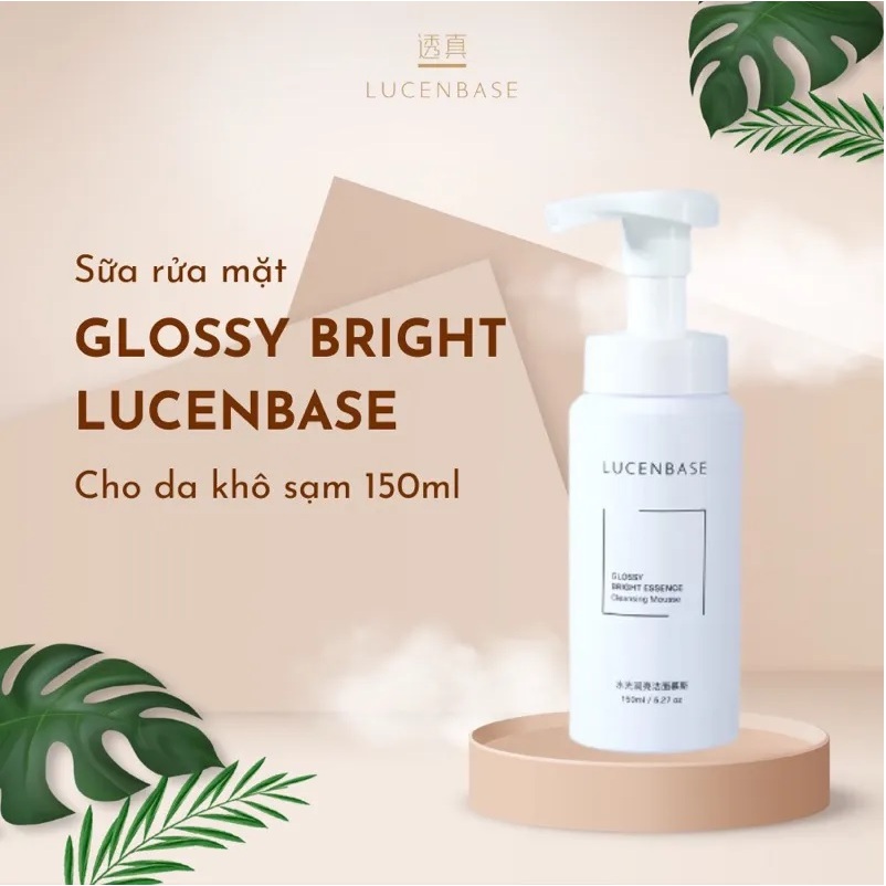 Sữa rửa mặt dành cho da khô Lucenbase Glossy Bright 150ml
