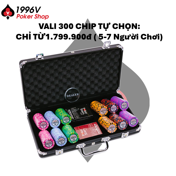 Chip Poker có số, phỉnh Tournament Poker chip set Pocker đất nung - 1996V Poker Shop