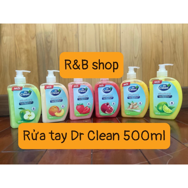 Sữa rửa tay Dr Clean 500ml hương dịu nhẹ- Diệt khuẩn và bảo vệ da tay