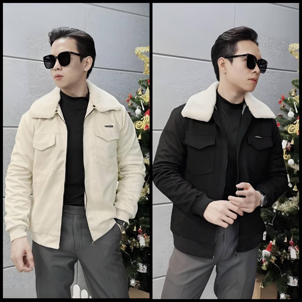 Áo da lộn lót bông thời trang nam form rộng siêu ấm hàng cao cấp - MenX