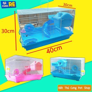 Lồng đại nuôi hamster full phụ kiện 47cm*30cm*30cm