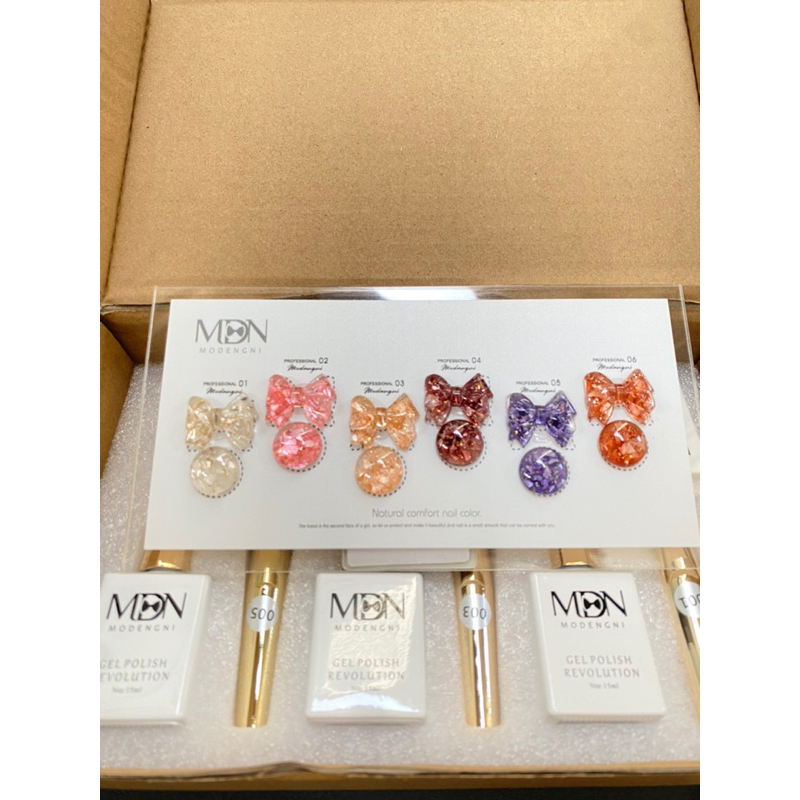 Set sơn nhũ xà cừ 6 màu tặng kèm bảng màu