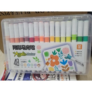 Bộ Màu vẽ Acrylic Marker 48 màu không trôi vẽ trên mọi chất liệu