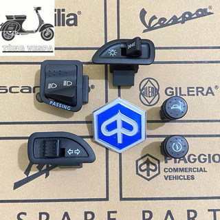 Free ship 50k - bộ 5 nút công tắc : xi nhan, còi, pha cos, bật pha, đề cho xe piaggio liberty zip fly