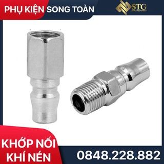 Đầu đực rời nối nhanh ổ bi trục cái - ren ngoài & ren trong 13 - bằng thép mạ crom