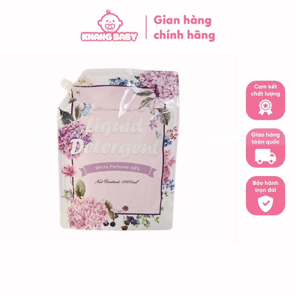 Nước giặt Clean 1 thùng 8 gói - Shop Khang Baby
