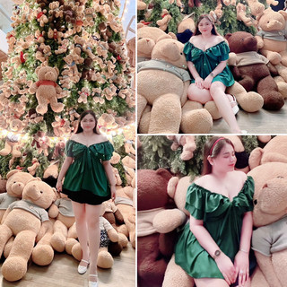 [BigSize 65-90kg]Áo trễ vai thắt dây