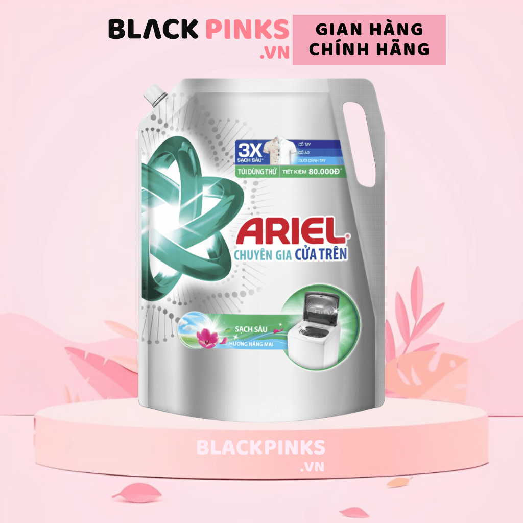 Nước giặt Ariel chuyên gia cửa trên sạch sâu hương nắng mai túi 2kg/2.7kg/3.5kg/4.1kg