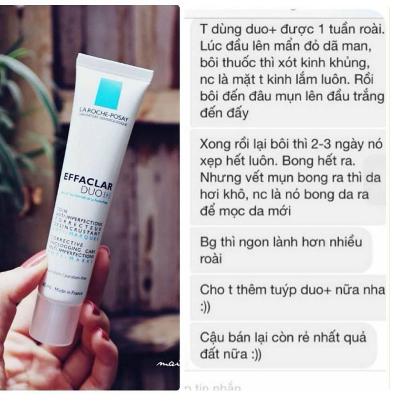 Kem Giảm Mụn Ngừa Thâm La Roche Posay Effaclar Duo+