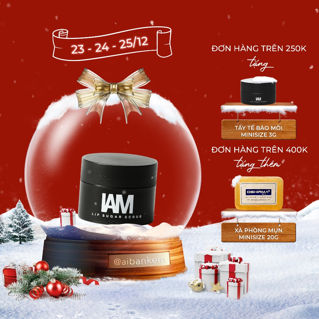 Tẩy Tế Bào Chết Và Mặt Nạ Môi Đường Nâu IAM Lip Sugar Scrub 10G nhankhaai aibankem