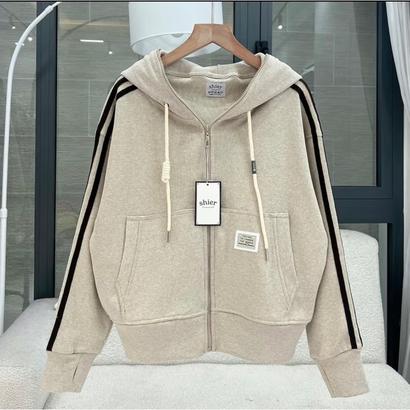 Áo Khoác Gân Sọc Tay Nón To 6 Túi ShierShop