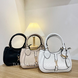 (Ảnh thật shop tự chụp) Túi LYN quai xách khoá móc da mềm xinh xắn kèm dây đeo chéo