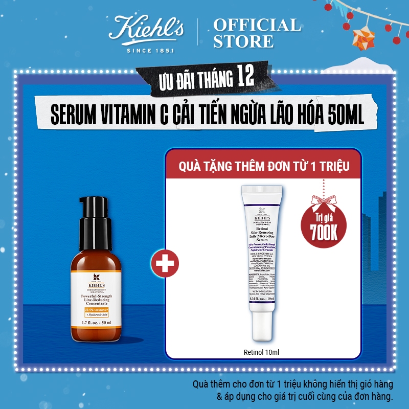 Dưỡng chất (Serum) vitamin C Kiehl's Powerful-Strength Line-Reducing Concentrate 50ml