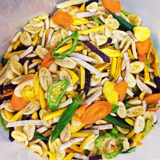 1kg rau củ quả thập cẩm sấy nguyên loại A+ giòn ngon