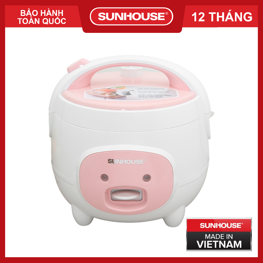 Nồi cơm điện 1.8L SUNHOUSE SHD8607W - Bảo hành chính hãng 12 tháng