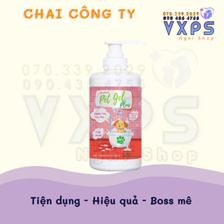 Sữa Tắm Pet Gel Plus - 500ml - Sữa Tắm cho chó mèo giúp trị ve rận, khử mùi và giúp da lông khỏe mạnh