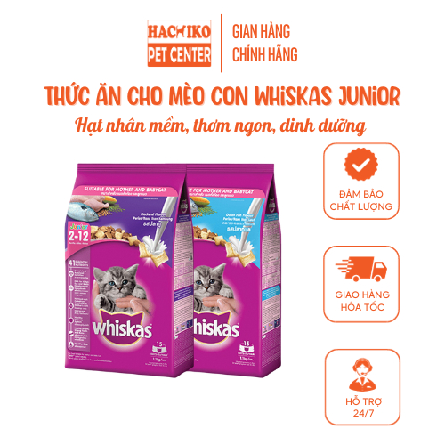 (Gói 450gr -1,1kg) Thức ăn cho mèo con Whiskas Junior