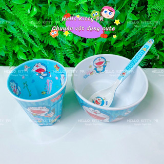 🌸𝐓𝐀̣̆𝐍𝐆 𝐐𝐔𝐀̀🌸 COMBO Ly Muỗng Chén lớn Hello Kitty - Doraemon
