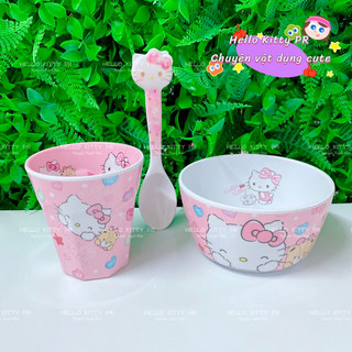 🌸𝐓𝐀̣̆𝐍𝐆 𝐐𝐔𝐀̀🌸 COMBO Ly Muỗng Chén lớn Hello Kitty - Doraemon