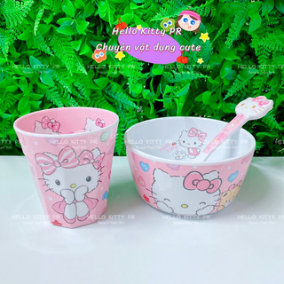 🌸𝐓𝐀̣̆𝐍𝐆 𝐐𝐔𝐀̀🌸 COMBO Ly Muỗng Chén lớn Hello Kitty - Doraemon