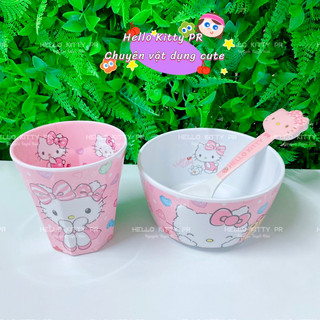 🌸𝐓𝐀̣̆𝐍𝐆 𝐐𝐔𝐀̀🌸 COMBO Ly Muỗng Chén lớn Hello Kitty - Doraemon