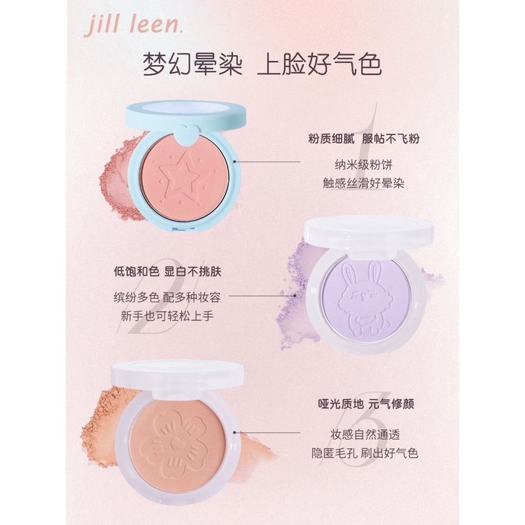 Phấn Má Hồng Jill Leen Màu Đào Tự Nhiên Mờ Lấp Lánh Không Thấm Nước,Má Hồng Tím Bền Màu Lâu Trôi Chính Hãng | BigBuy360 - bigbuy360.vn