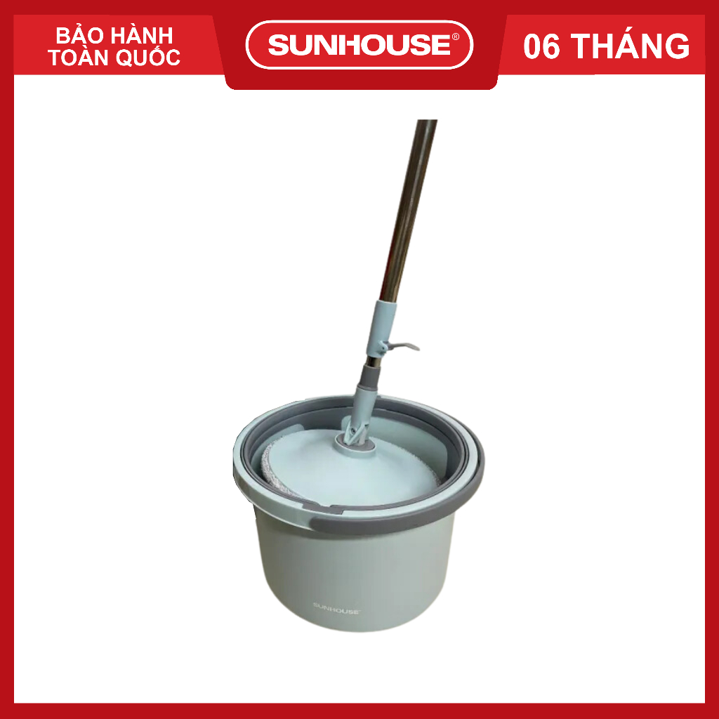 Bộ lau nhà xoay 360 độ thông minh 2 bông lau SUNHOUSE KS-CL235PB - Bảo hành chính hãng 6 tháng