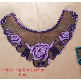 cổ thêu hoa thiết kế