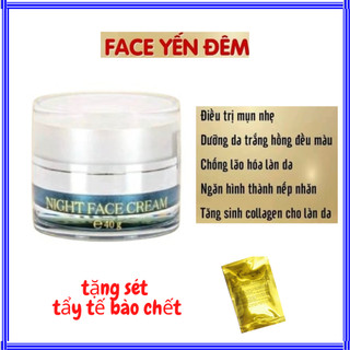 KEM TỔ YẾN (đêm) N.COLLAGEN(Dưỡng trắng, cấp ẩm, mờ nếp nhăn, m.ụn, n.ám, t.àn n.hang, năng cơ mặt).KL:25g.Tặng tẩy tbc.