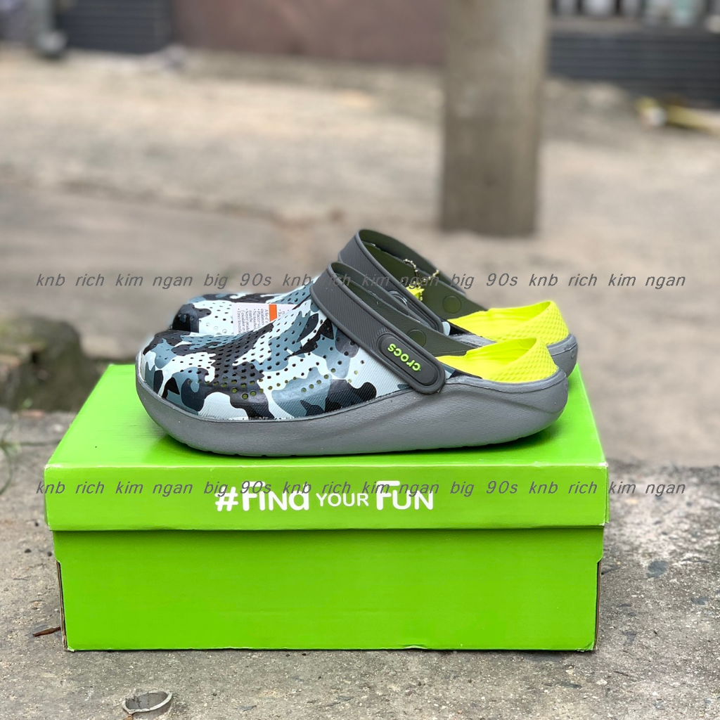 Dép Cross literide camo loang nam nữ mẫu cao cấp xuất khẩu, giày sục sandal Crocs literide nam nữ-q.